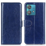 Motorola Edge 40 Neo Wallet Schutzhülle mit Magnetverschluss - Blau