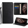 Samsung Galaxy S22 5G Wallet Schutzhülle - Karbonfaser - Schwarz