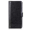 Sony Xperia 1 V Wallet Schutzhülle mit Magnetverschluss - Schwarz