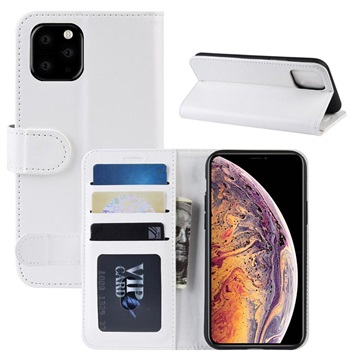 iPhone 11 Pro Max Wallet Schutzhülle mit Magnetverschluss - Weiß