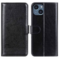 iPhone 15 Plus Wallet Schutzhülle mit Magnetverschluss - Schwarz
