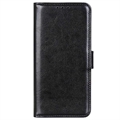 iPhone 15 Wallet Hülle mit Magnetverschluss - Schwarz