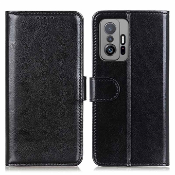 Xiaomi 11T/11T Pro Wallet Schutzhülle mit Ständer - Schwarz