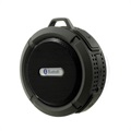 Wasserdichte Bluetooth Lautsprecher mit Saugnapf C6 - Grau / Schwarz