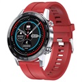 Wasserdichte Smartwatch mit EKG & Herzfrequenz L16 - Silikon - Rot