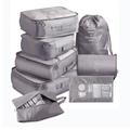 Set wasserdichter Reisetaschen - 8-teilig - Grau