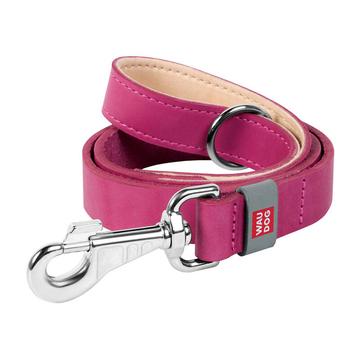 Waudog Klassiker Leder Hundeleine - 20mm, 122cm - Rosa