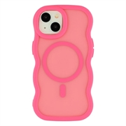 iPhone 15 Plus/14 Plus Wellenkante Magnetische Hybridhülle - Hot Pink