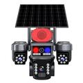 WLAN-fähige, solarbetriebene PTZ-Überwachungskamera mit 3 Objektiven und intelligentem Alarmsystem