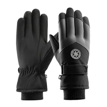 Winddichte Outdoor-Winter-Touchscreen-Handschuhe - Männer - Schwarz / Grau