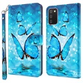 Wonder Series Samsung Galaxy A03s Wallet Hülle - Blau Schmetterling