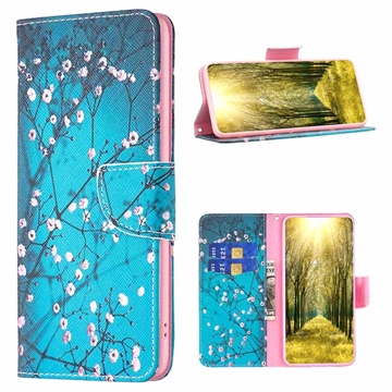 Xiaomi 12T/12T Pro Wonder Serie Schutzhülle mit Geldbörse - Weiße Blumen