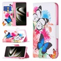 Wonder Series Samsung Galaxy S22 5G Wallet Hülle - Schmetterlinge