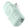 Wozinsky WF16-YLS 5000mAh Lightning Power Bank mit integriertem USB-C Kabel & Apple Watch Ladegerät - 15W - Grün