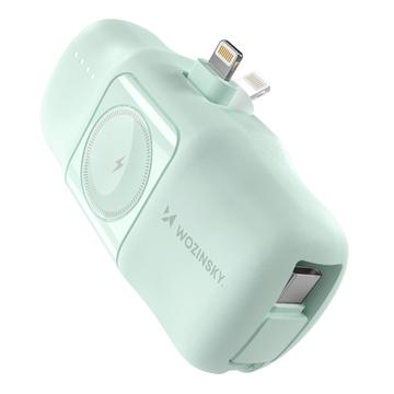 Wozinsky WF16-YLS 5000mAh Lightning Power Bank mit integriertem USB-C Kabel & Apple Watch Ladegerät - 15W