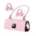 X22 Clip-On-Funkkopfhörer mit stilvollem Ladecase – Pink
