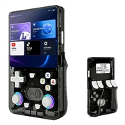 X3 Ultra Retro-Handheld-Spielkonsole mit YouTube und TikTok - Transparent Schwarz