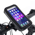 XL Wasserdichte Fahrradtasche / Fahrradhalterung mit 360-Grad-Lenkerbefestigung - 6.3" - Schwarz