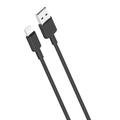 XO NB156 USB-A / Lightning Kabel - 1m, 2.1A - Schwarz