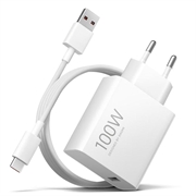 Xiaomi 100-W-GaN-Reiseladegerät mit USB-C-Kabel MDY-19-ER - Weiß
