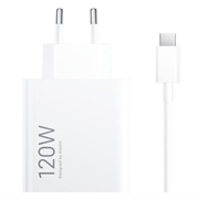Xiaomi 120W HyperCharge Combo-Wandladegerät mit USB-C-Kabel MDY-14-EE - Weiß
