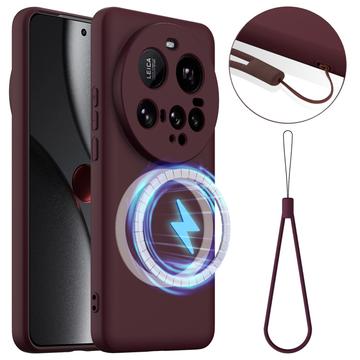 Xiaomi 15 Ultra Liquid Silikonhülle - MagSafe-kompatibel - Weinrot