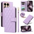 Xiaomi 15T Luxus Gesteppte Wallet Hülle - lila