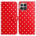 Xiaomi 15T Polka-Dot-Muster Wallet Hülle - Rot