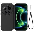 Xiaomi 17 Ultra Liquid Silikonhülle mit Handschlaufe - Schwarz