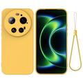 Xiaomi 17 Ultra Liquid Silikonhülle mit Handschlaufe - Gelb