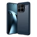 Xiaomi 17T Pro Gebürstete TPU Hülle - Karbonfaser - blau
