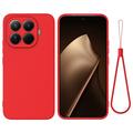 Xiaomi 17T Pro Liquid Silikonhülle mit Handschlaufe - Rot