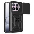 Xiaomi 17T Pro Drehring-Hybrid Hülle mit Kameraschutz - Schwarz