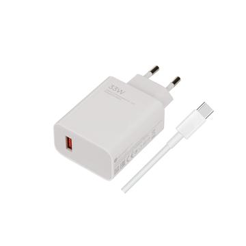 Xiaomi 33W Reise-Ladegerät mit USB-C Kabel MDY-11-EZ - Bulk - Weiß