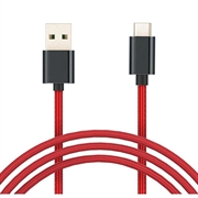 Xiaomi USB-A/USB-C-Kabel mit geflochtenem Gehäuse - 1m - Schwarz / Rot