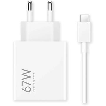 Xiaomi HyperCharge Combo 67W Ladegerät mit USB-C Kabel - Weiß