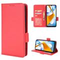 Xiaomi Poco C40 Wallet Schutzhülle mit Magnetverschluss - Rot