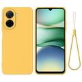 Xiaomi Poco C81x Liquid Silikonhülle mit Handschlaufe - Gelb