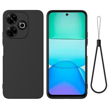 Xiaomi Poco M6 Plus Liquid Silikonhülle - Schwarz