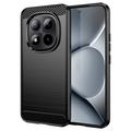 Xiaomi Poco M8 Pro/Redmi Note 15 Pro+ 5G Gebürstete TPU Hülle - Karbonfaser - Schwarz