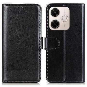 Xiaomi Redmi 13x Wallet Hülle mit Ständer - Schwarz