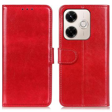 Xiaomi Redmi 13x Wallet Hülle mit Ständer - Rot