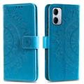 Xiaomi Redmi 15a Mandala-Wallet Hülle mit Handschlaufe - Blau