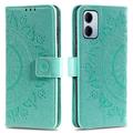 Xiaomi Redmi 15a Mandala-Wallet Hülle mit Handschlaufe - Mintgrün