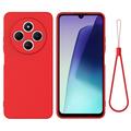 Xiaomi Redmi 17C Liquid Silikonhülle mit Handschlaufe - Rot