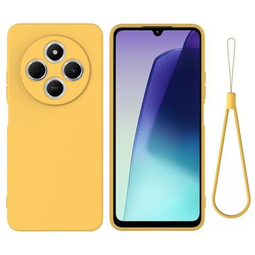 Xiaomi Redmi A3 Pro Liquid Silikonhülle mit Handschlaufe - Gelb