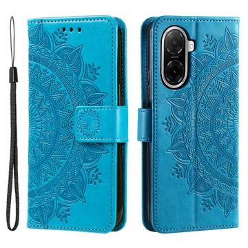 Xiaomi Redmi A5 4G/Poco C71 Mandala Serie Wallet Hülle - Blau