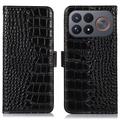 Xiaomi Redmi K100 Pro Max/Poco F9 Ultra Crocodile Serie Lederhülle mit Geldbörse mit RFID