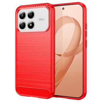 Xiaomi Redmi K90/Poco F8 Pro Gebürstete TPU Hülle - Karbonfaser
