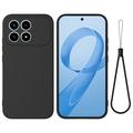 Xiaomi Redmi K90 Liquid Silikonhülle mit Handschlaufe - Schwarz